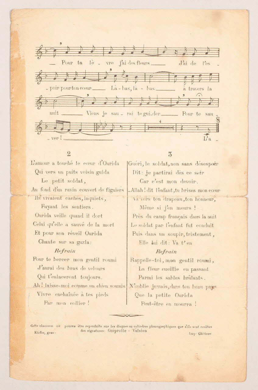 Raoul Le Peltier ; Albert Valsien ; Emile Guéprotte ; Giselle ; Berthe Sylva chanson petit format Île-de-France, France 1913 1965.177.71 Photo