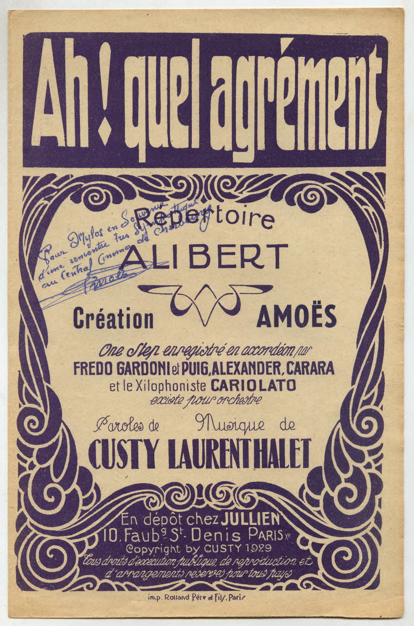 chanson petit format 1965.170.15 Photo