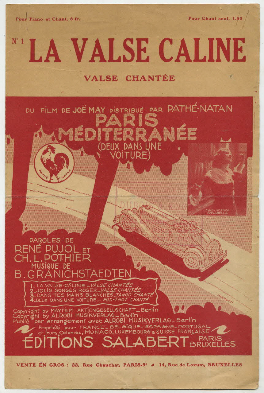 René Pujol ; B. Granischstaedten ; Charles-Louis Pothier ; Francis F. Salabert chanson petit format Île-de-France, France 1932 1965.186.53 Photo