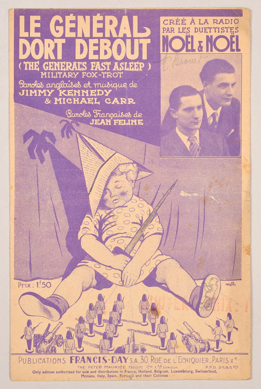 Michael Carr ; Jimmy Kennedy ; Jean Féline ; NoëL Et NoëL ; Francis Day chanson petit format 1936 1966.121.10 Photo