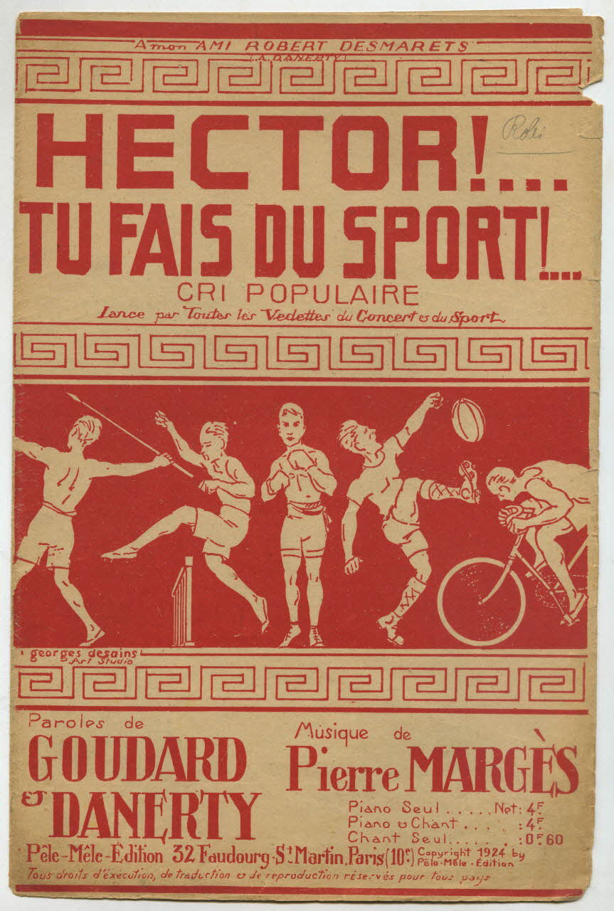Philippe Goudard ; Pierre Margès ; A. Danerty ; Pêle-Mêle Edition; partition de musique petit format 1924 1966.121.186 Photo Mucem