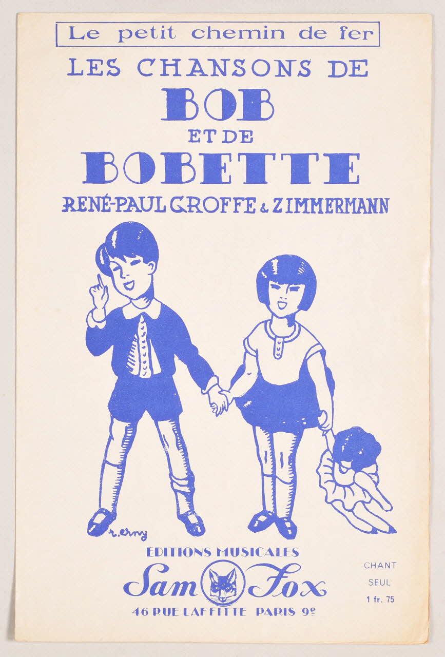 René Paul Groffe ; M. Zimmermann ; Editions Musicales Sam-Fox; chanson petit format 1930 1966.121.187 Photo