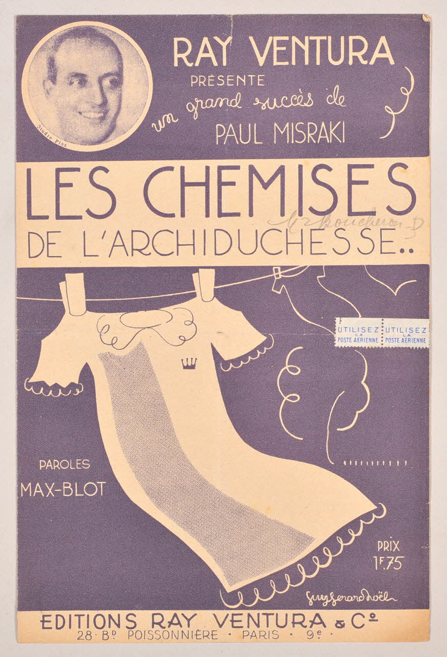 Paul Misraki ; Max Blot ; Ray Ventura chanson petit format 1937 1966.121.191 Photo