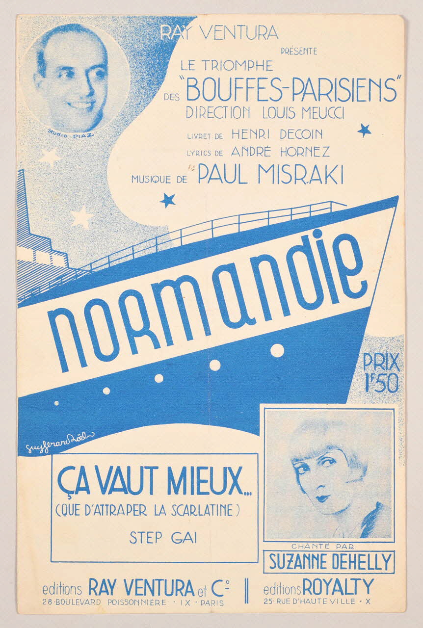 Henri Decoin ; Paul Misraki ; André Hornez ; Ray Ventura chanson petit format 1935 1966.121.193 Photo