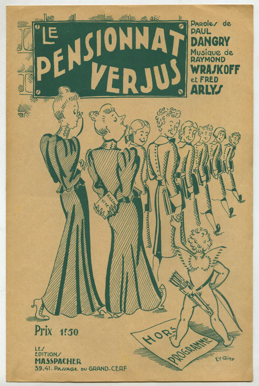 Fred Arlys ; Raymond Wraskoff ; Paul Dangry ; Masspacher; chanson petit format 1936 1966.121.239 Photo