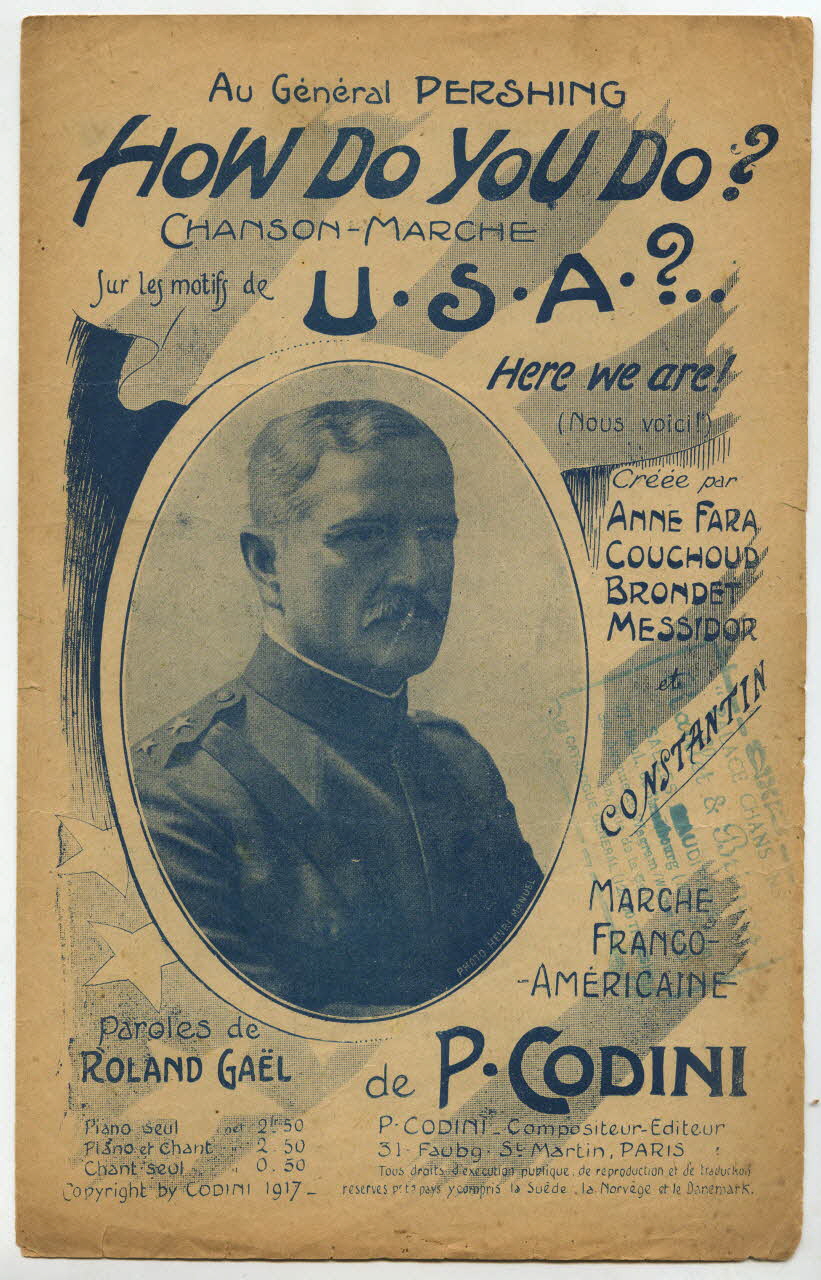 Pierre Codini ; Roland GaëL ; Anne Fara ; Couchoud ; Brondet ; Messidor ; Constantin ; L Ghidone ; Lehericy ; Henri Manuel chanson petit format Île-de-France, France 1917 1966.121.274 Photo