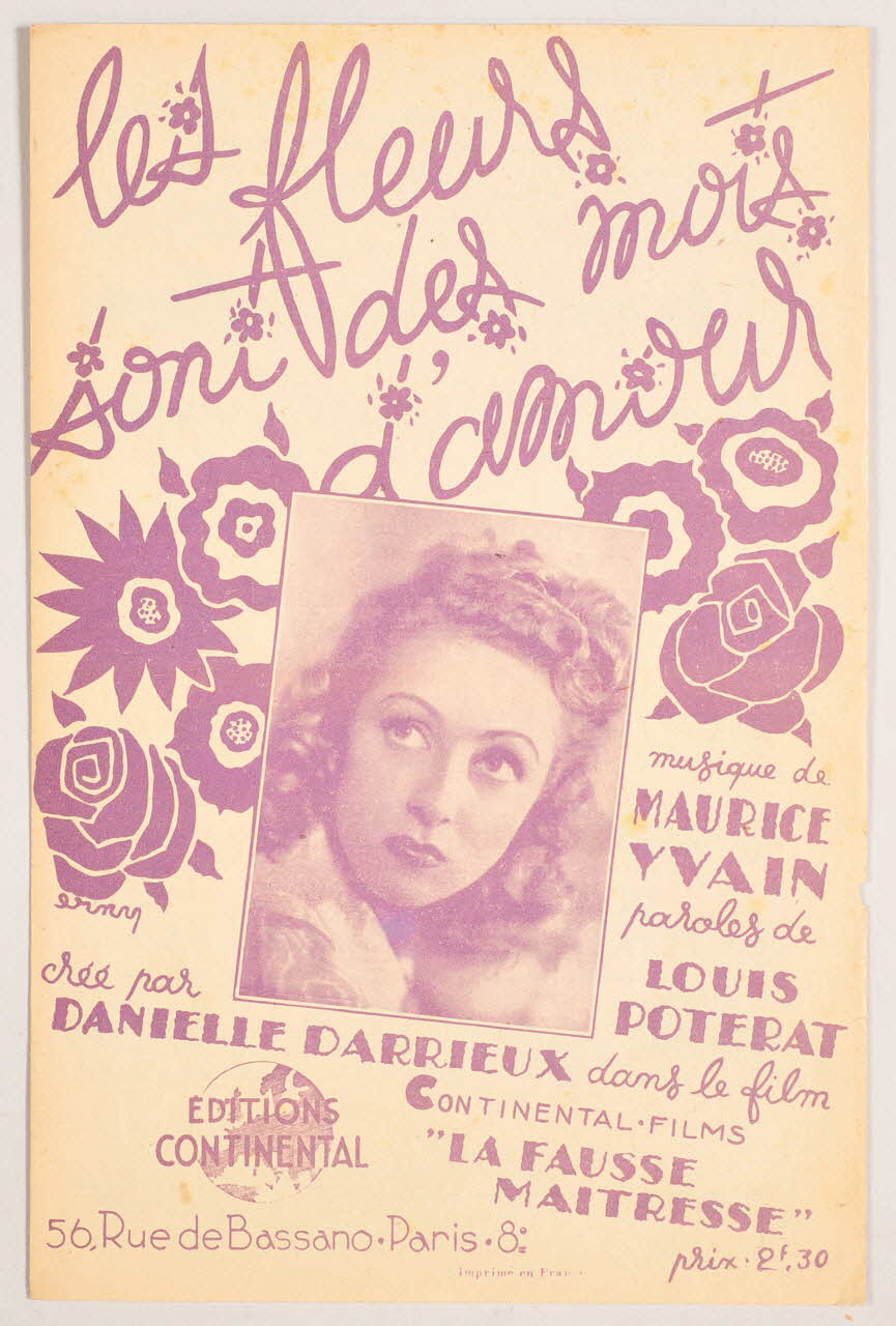 Louis Poterat ; Maurice Yvain ; Continental; chanson petit format 1942 1966.121.45 Photo