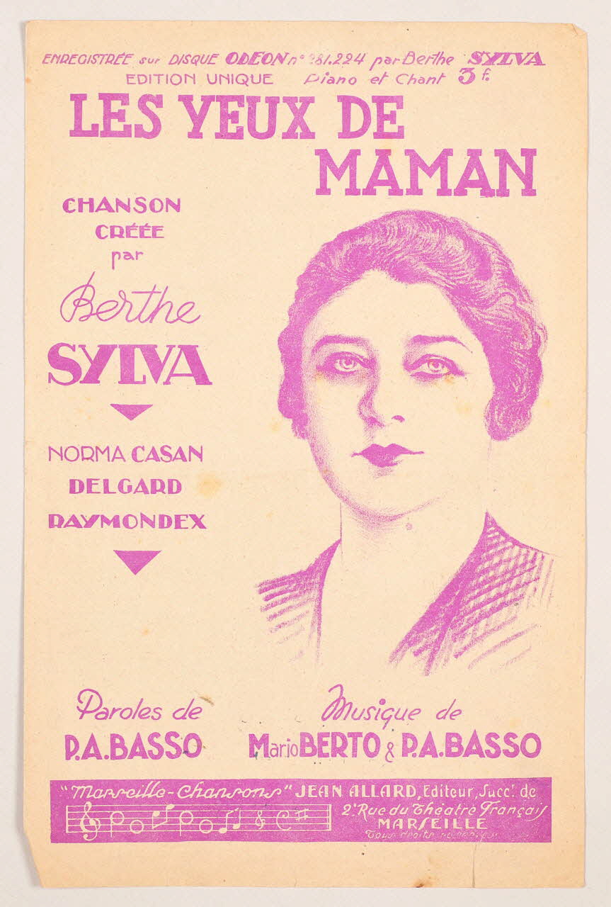 chanson petit format 1966.122.1 Photo