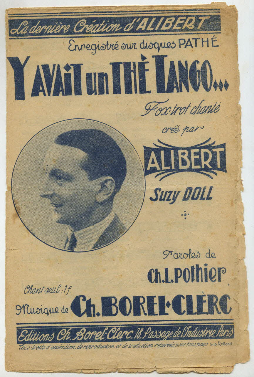 Vincent Telly ; Charles Saint-Granier ; Albert Willemetz ; Didier Gold ; Jean Marsac ; Mario Cazes ; Charles Borel-Clerc ; Lucien Carol ; Jean Le Seyeux ; Charles-Louis Pothier ; Philippe Goudard ; Henri Alibert chanson petit format Île-de-France, France 1927 1966.122.30 Photo