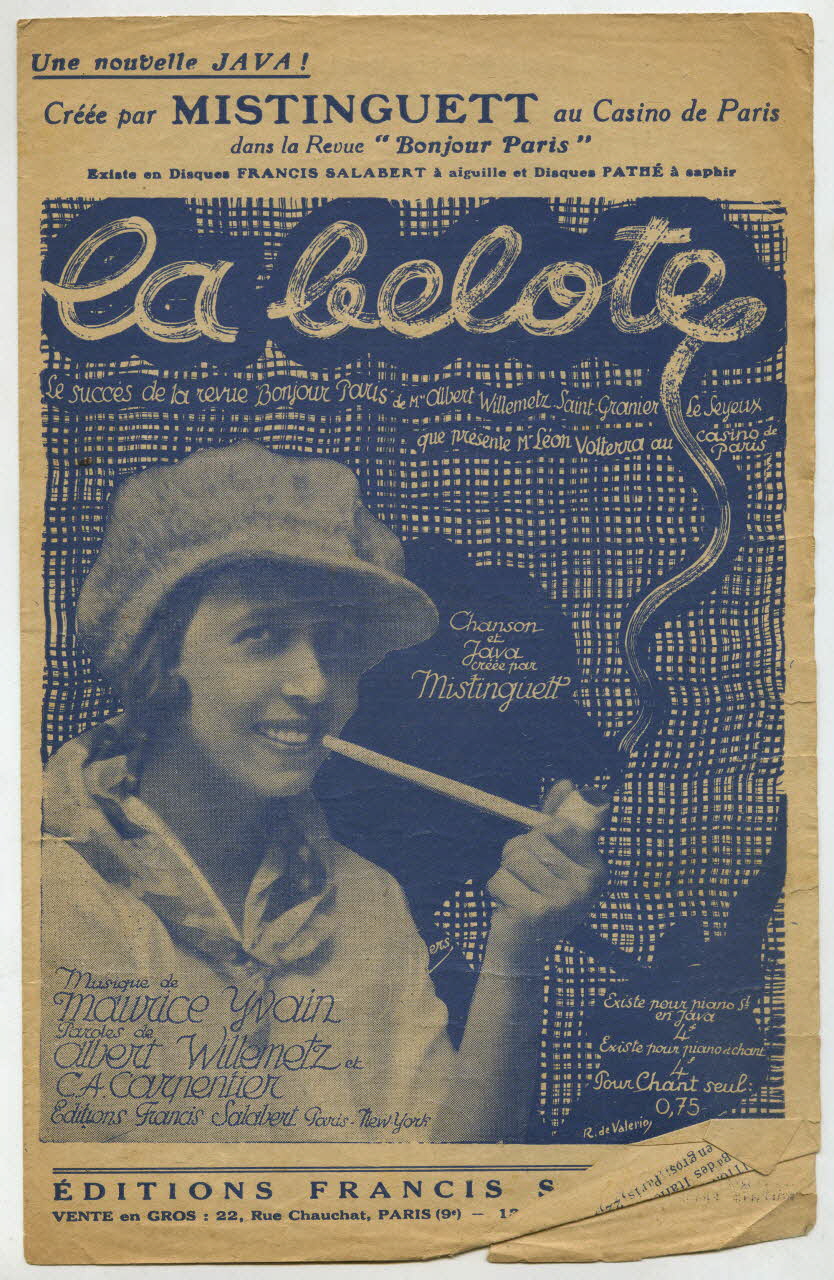 Albert Willemetz ; Maurice Yvain ; Charles-Alexis Carpentier ; Mistinguett ; Francis F. Salabert chanson petit format Île-de-France, France 1924 1966.123.39 Photo