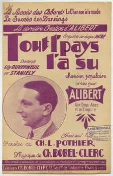 Charles-Louis Pothier ; Charles Borel-Clerc ; Henri Alibert chanson petit format Île-de-France, France 1931 1966.123.56  Photo