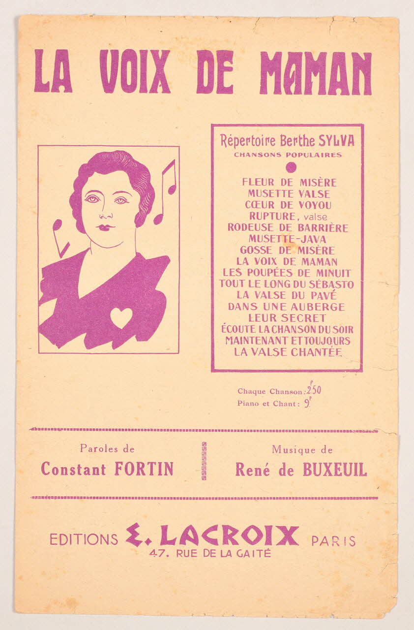 chanson petit format 1966.131.106 Photo