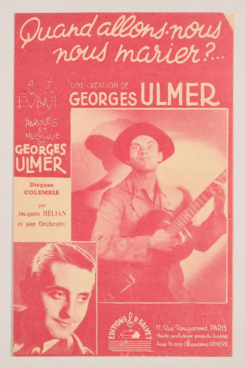 Georges Ulmer ; Robert Salvet chanson petit format Île-de-France, France 1944 1966.131.113 Photo