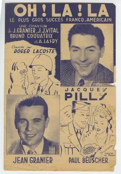 Jean-Jacques Vital ; Jean Granier ; Bruno A. Coquatrix ; Albert Lasry ; Roger Lacoste ; Jacques Pills ; Paul Beuscher ; Michel Dillard chanson petit format Île-de-France, France 1945 1966.131.120 Photo