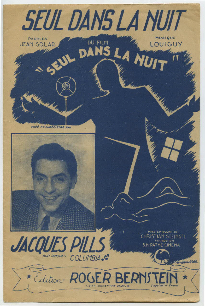 Louiguy ; Jean Solar ; Louis Gasté ; Jacques Pills ; Roger Bernstein ; Dillard Et Cie chanson petit format Île-de-France, France 1945 1966.131.123 Photo