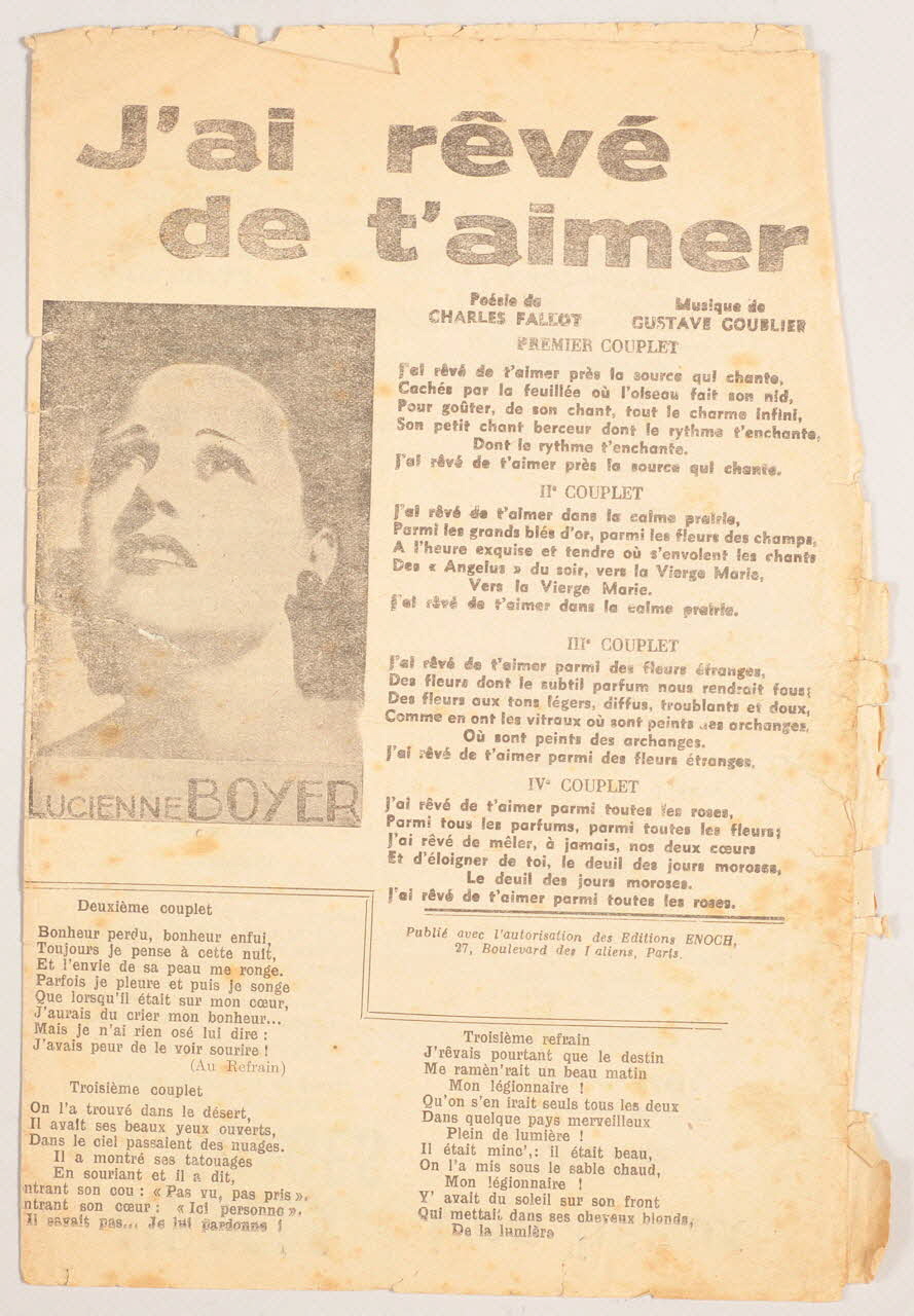 chanson petit format 1966.131.129 Photo