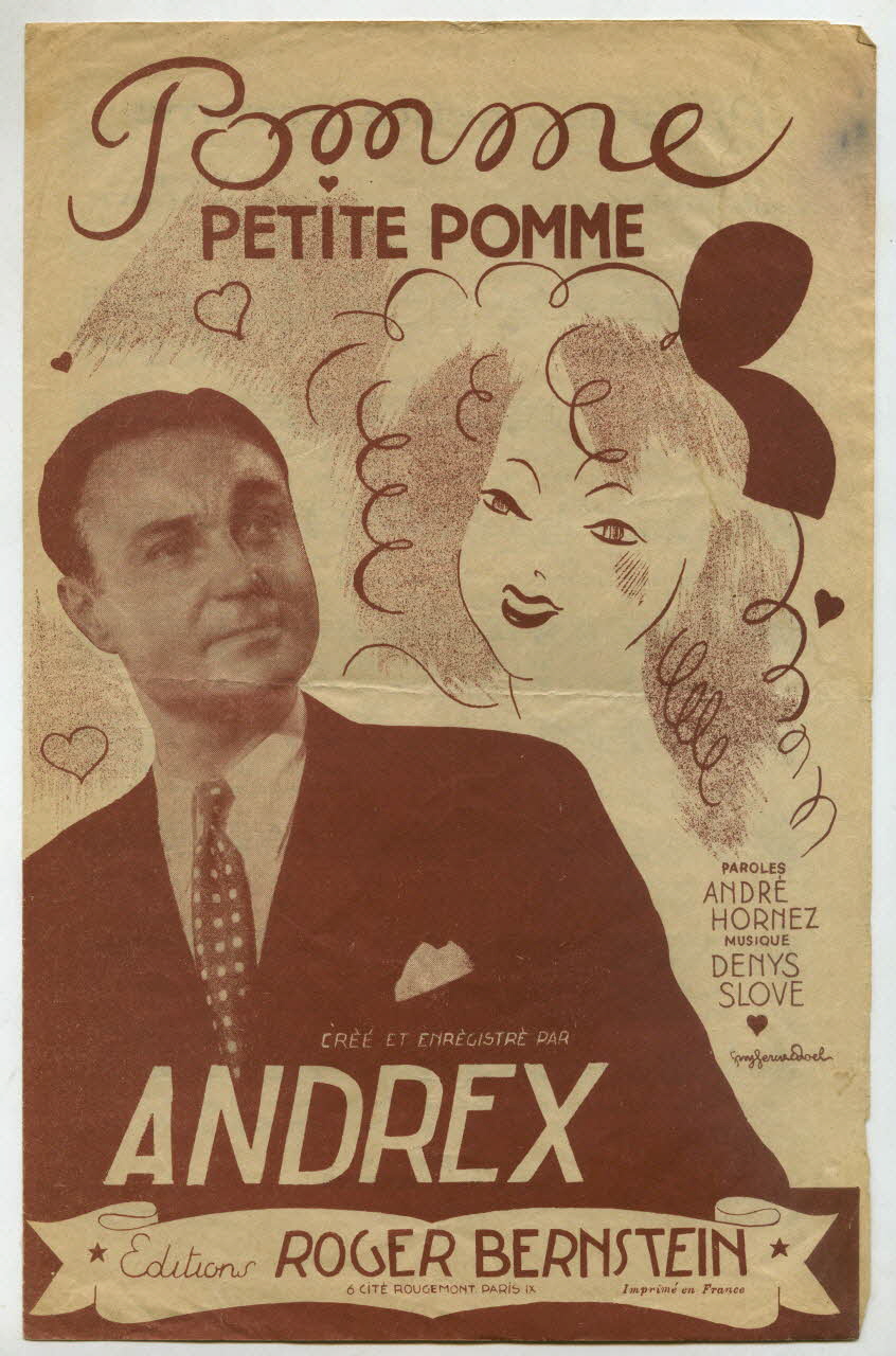 André Hornez ; Denys Slove ; Andrex ; Roger Bernstein chanson petit format Île-de-France, France 1945 1966.131.33 Photo