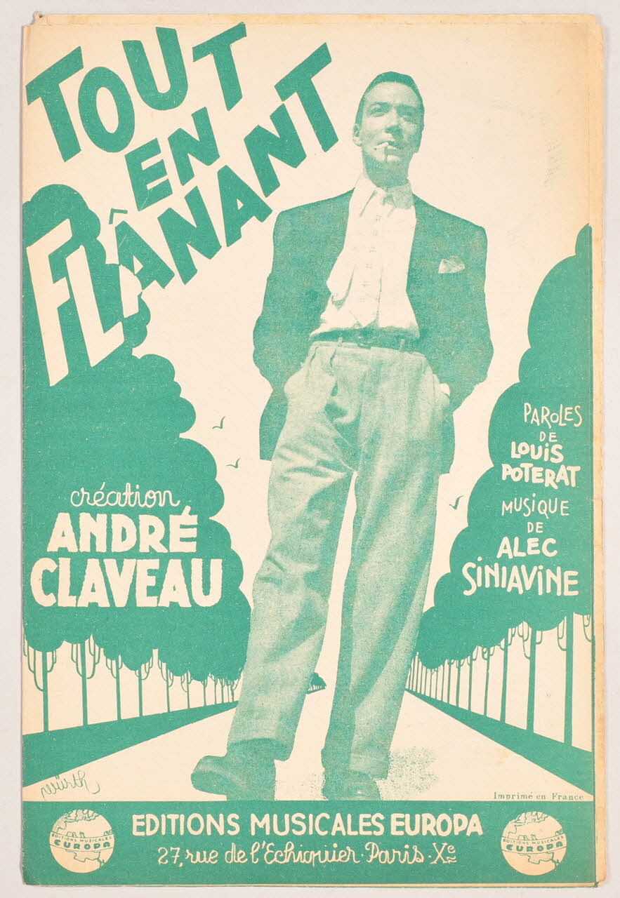 Louis Poterat ; Alec Siniavine ; André Claveau ; Europa chanson petit format Île-de-France, France 1943 1966.131.50 Photo