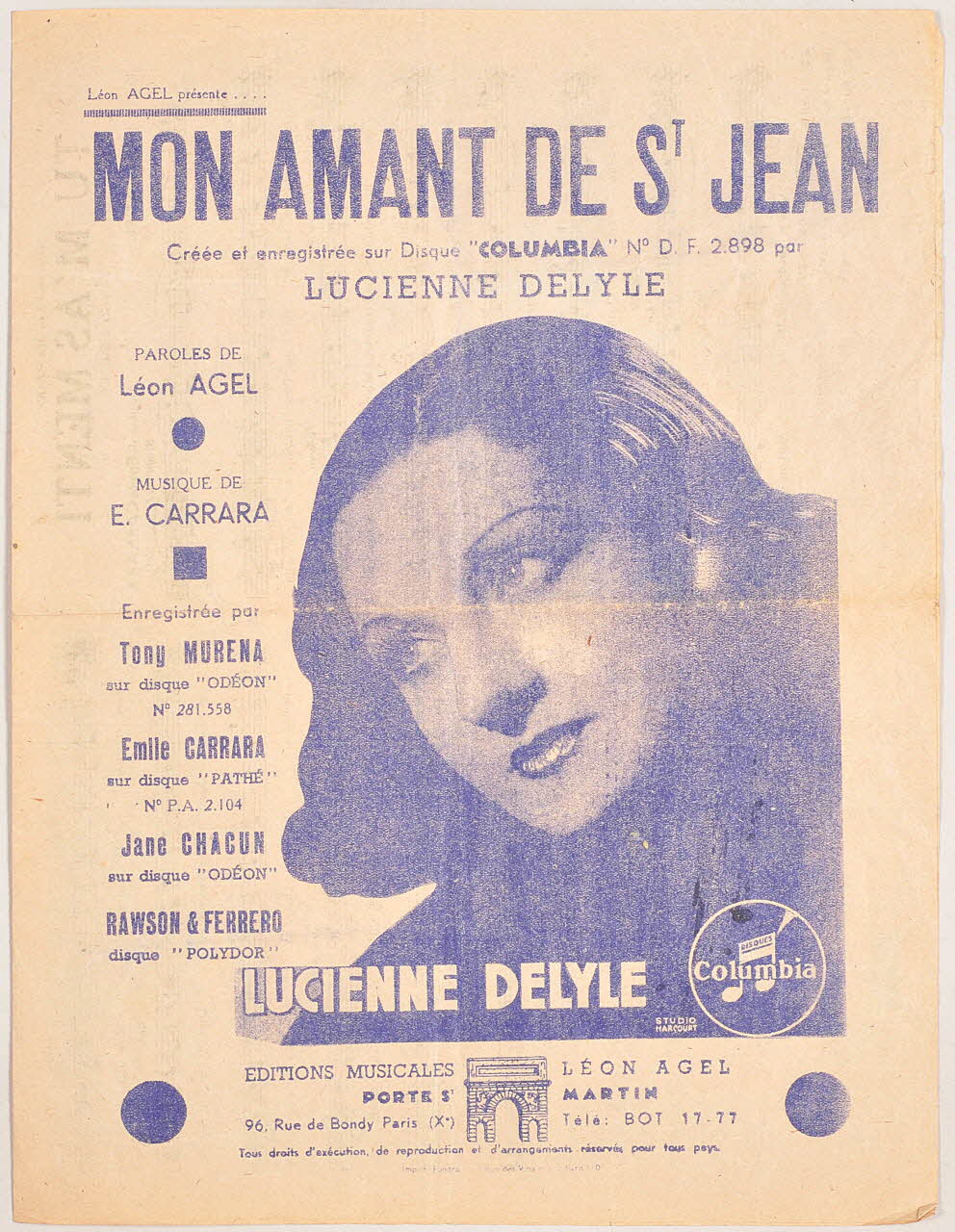 partition de musique Tu m'as menti 1966.131.53 Photo