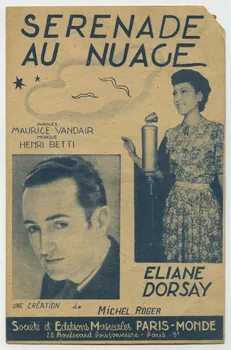 Maurice Vandair ; Henri Betti ; Eliane Dorsay ; Michel Roger ; Paris-Monde; chanson petit format Île-de-France, France 1945 1966.131.57  Photo
