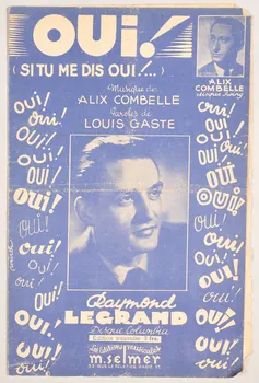 Louis Gasté ; Alix Combelle ; Raymond Legrand ; Selmer; chanson petit format Île-de-France, France 1943 1966.131.80 Photo