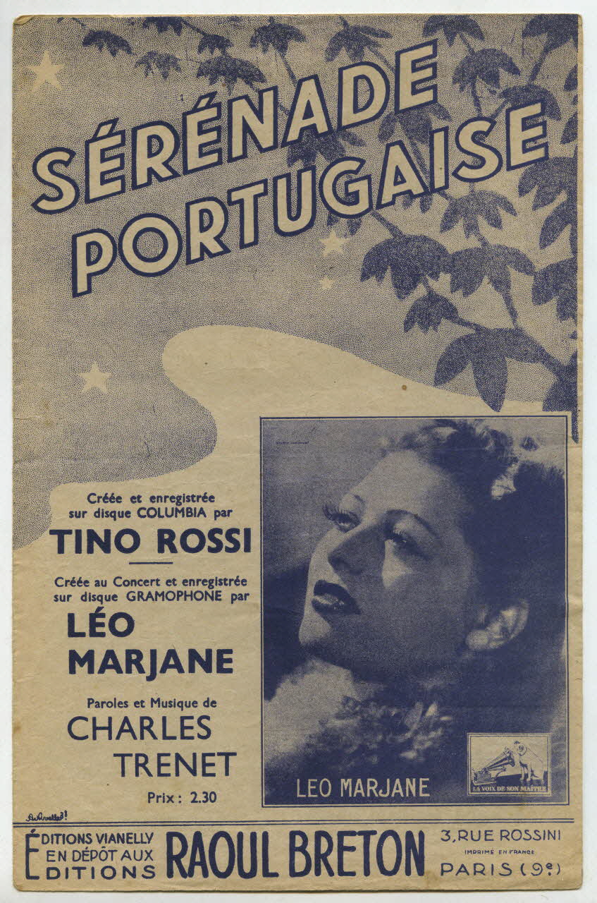 Charles Trénet ; Tino Rossi ; Léo Marjane ; Raoul Breton musique petit format Île-de-France, France 1938 1966.131.86 Photo
