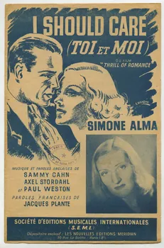 Axel Stordahl ; Sammy Cahn ; Paul Weston ; Jacques Plante ; Simone Alma ; S.E.M.I; chanson petit format 1946 1966.131.9 Photo