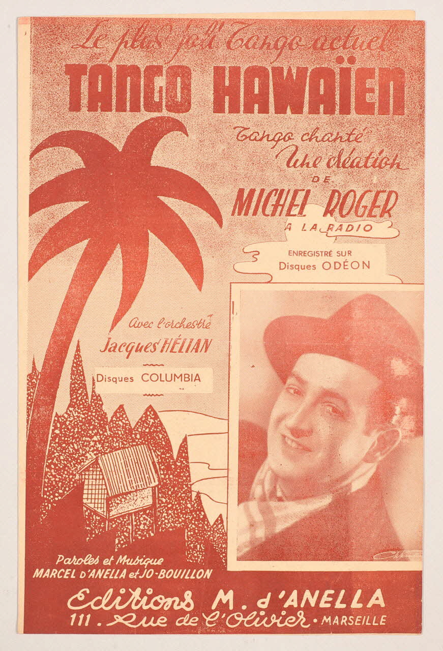 Jo Bouillon ; Marcel D' Anella ; Michel Roger chanson petit format Provence-Alpes-Côte d'Azur, France 1942 1966.131.92 Photo