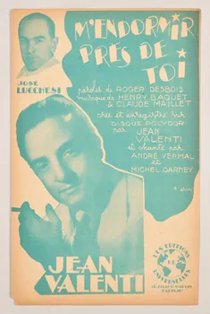 Claude Maillet ; Henri Baquet ; Roger Desbois ; Jean Valenti ; José Lucchesi ; Les Editions Universelles; chanson petit format Île-de-France, France 1946 1966.132.17 Photo