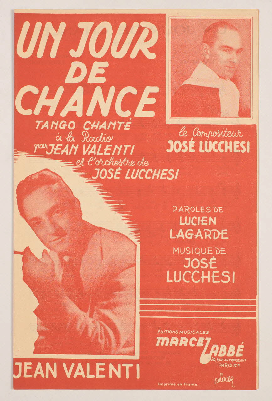 Lucien Lagarde ; José Lucchesi ; Jean Valenti ; Labbé chanson petit format Île-de-France, France 1946 1966.132.19 Photo