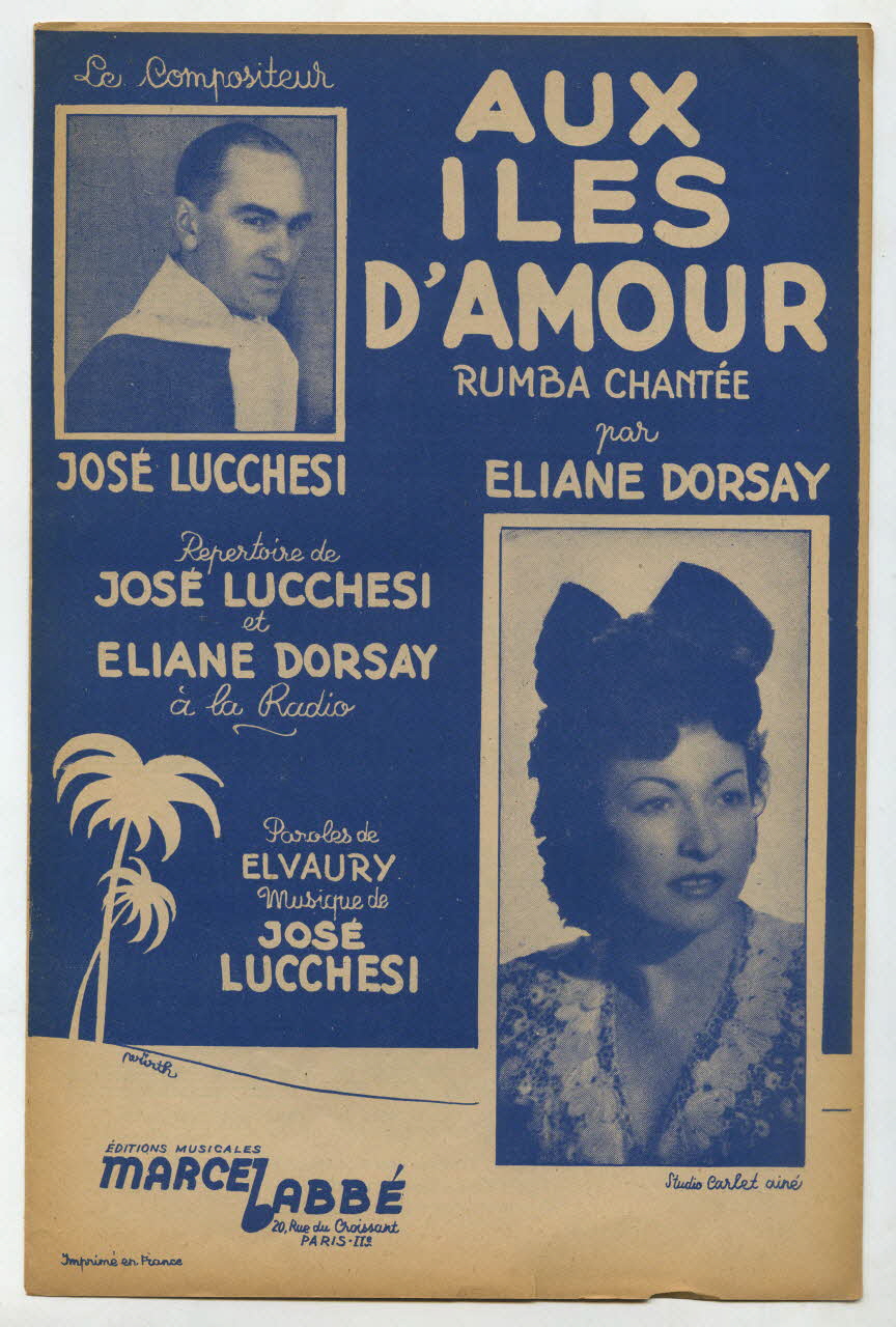 Elvaury ; José Lucchesi ; Eliane Dorsay ; Labbé chanson petit format Île-de-France, France 1947 1966.132.23 Photo