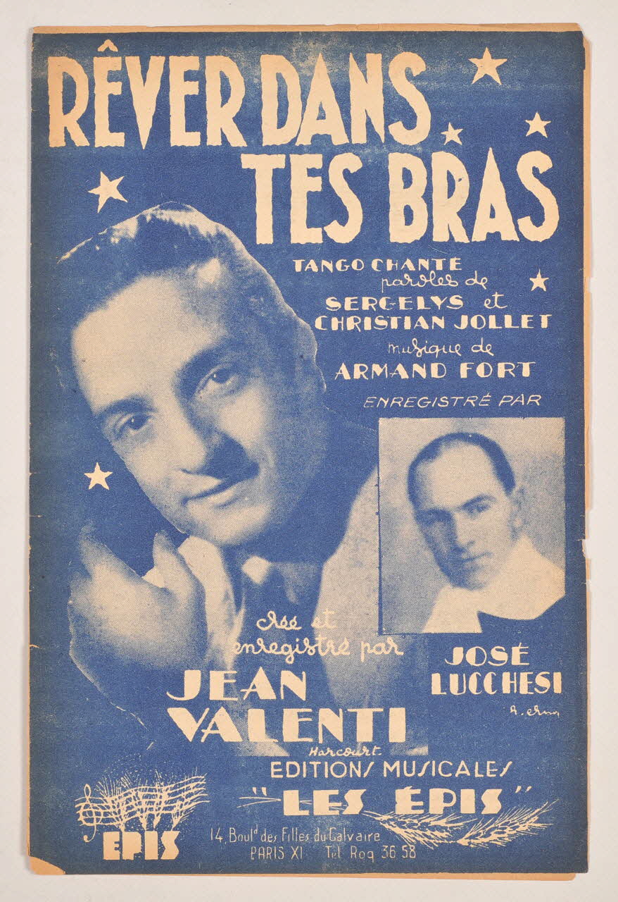Christian Jollet ; Armand Fort ; Sergelys ; Jean Valenti ; José Lucchesi ; Les Epis; chanson petit format Île-de-France, France 1947 1966.132.27 Photo