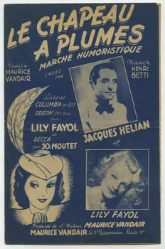 Maurice Vandair ; Henri Betti ; Lily Fayol ; Jacques Hélian chanson petit format Île-de-France, France 1948 1966.138.12  Photo