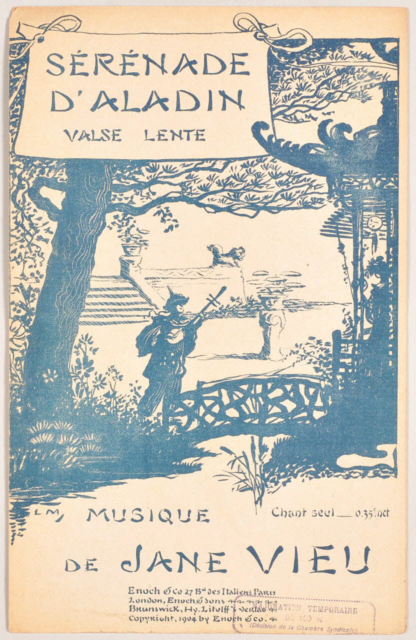 Jane Vieu ; Lucien Metivet ; Enoch & Cie ; Enoch & Sons chanson petit format Île-de-France, France 1904 1966.143.27 Photo