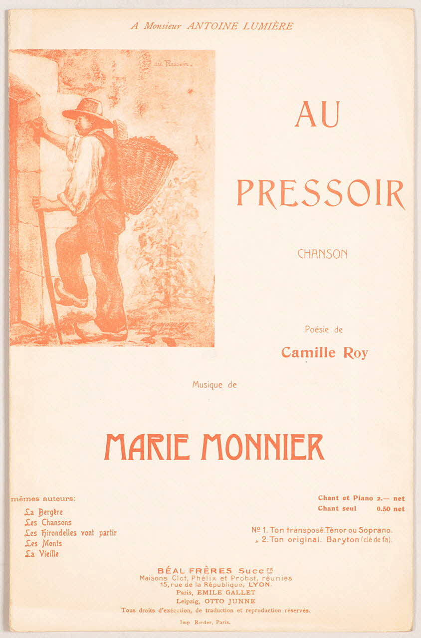 chanson petit format 1966.143.3 Photo