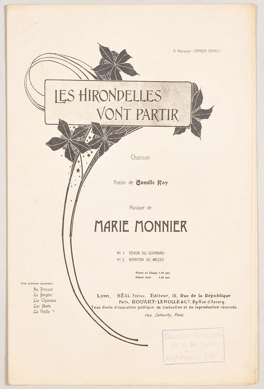 chanson petit format 1966.143.30 Photo