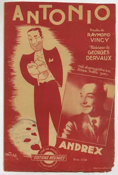 Raymond Vincy ; Georges Dervaux ; Andrex ; Editions Réunies; chanson petit format Paris 8ème 1944 1966.144.28  Photo