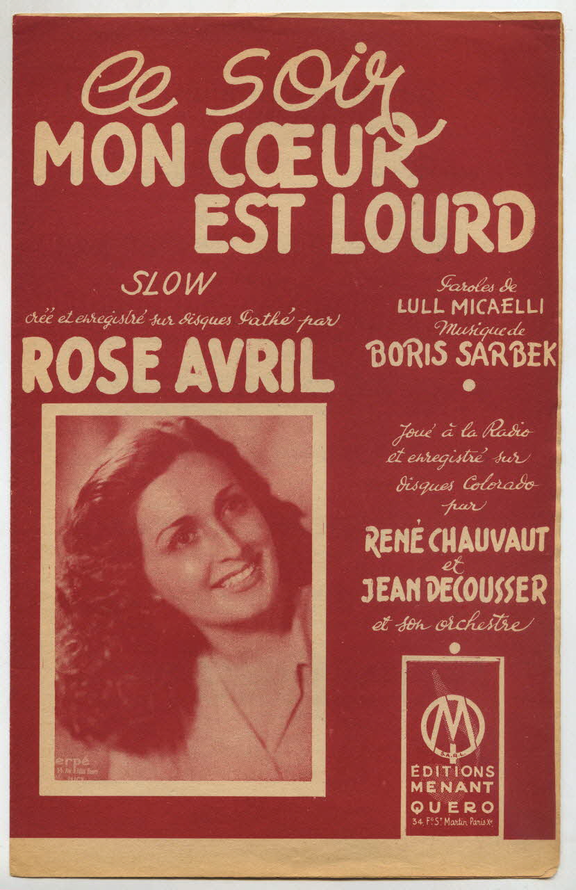 chanson petit format 1966.144.43 Photo