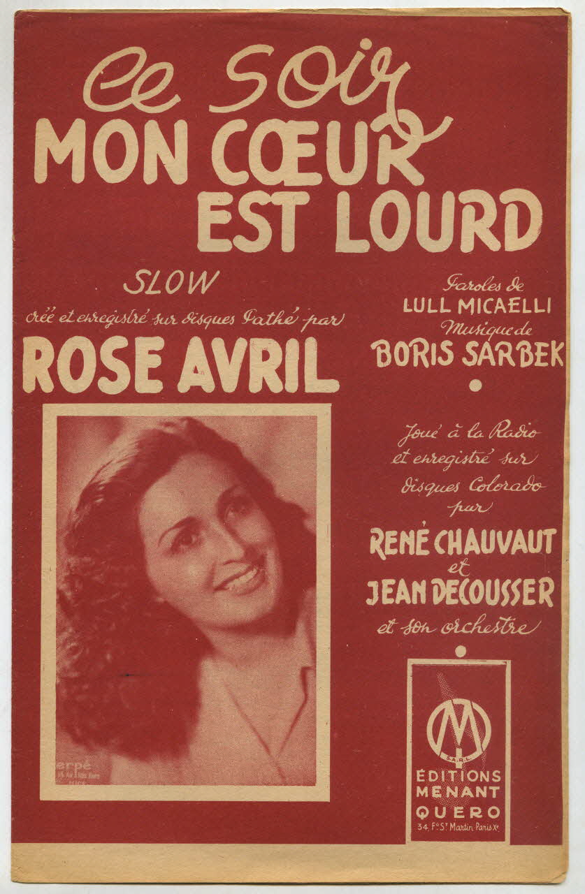 chanson petit format 1966.144.44 Photo