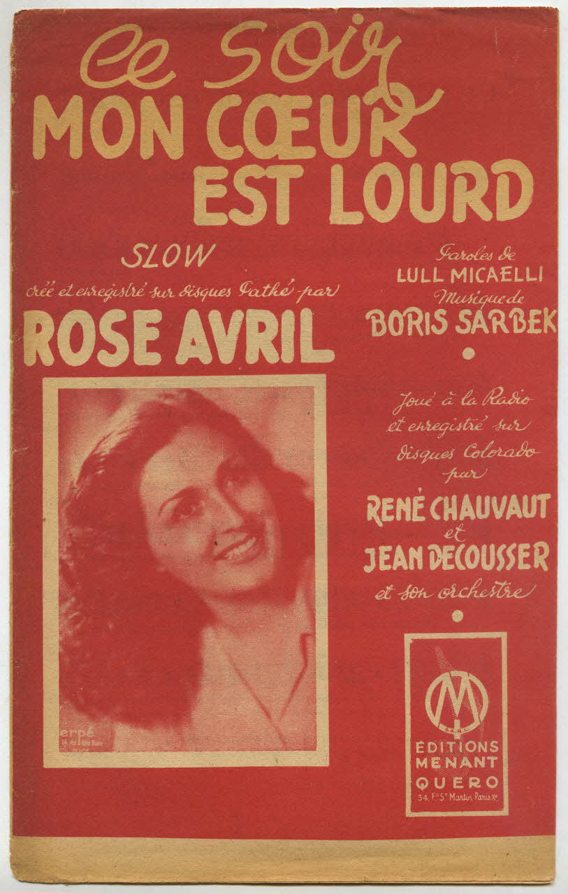 chanson petit format 1966.144.46 Photo