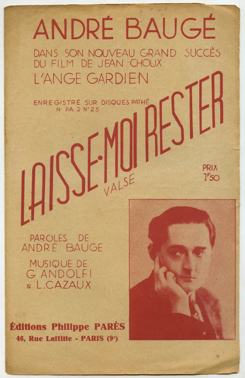 chanson petit format 1966.144.57 Photo