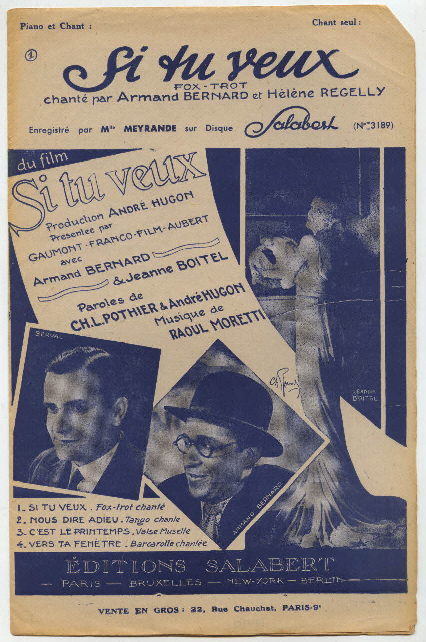 chanson petit format 1966.144.73 Photo