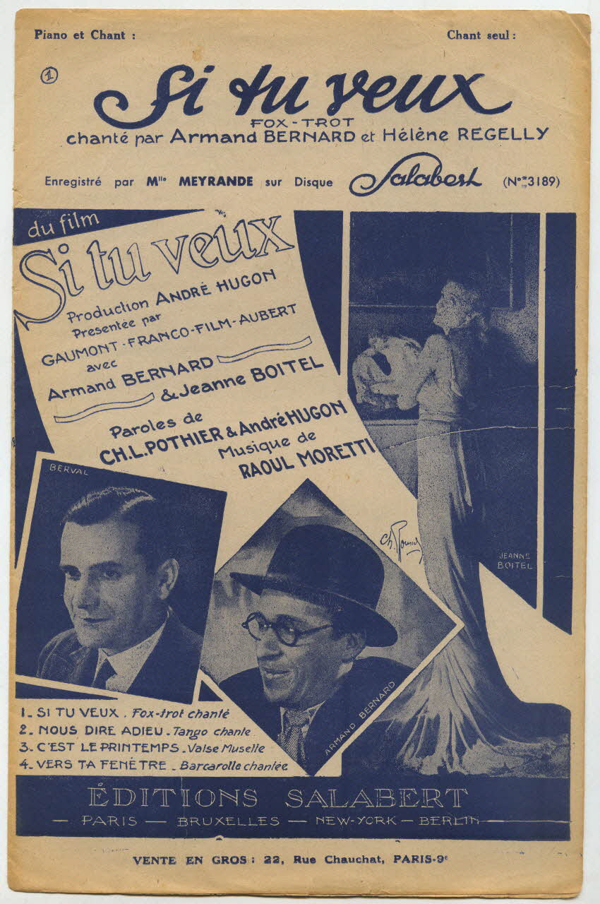 chanson petit format 1966.144.74 Photo