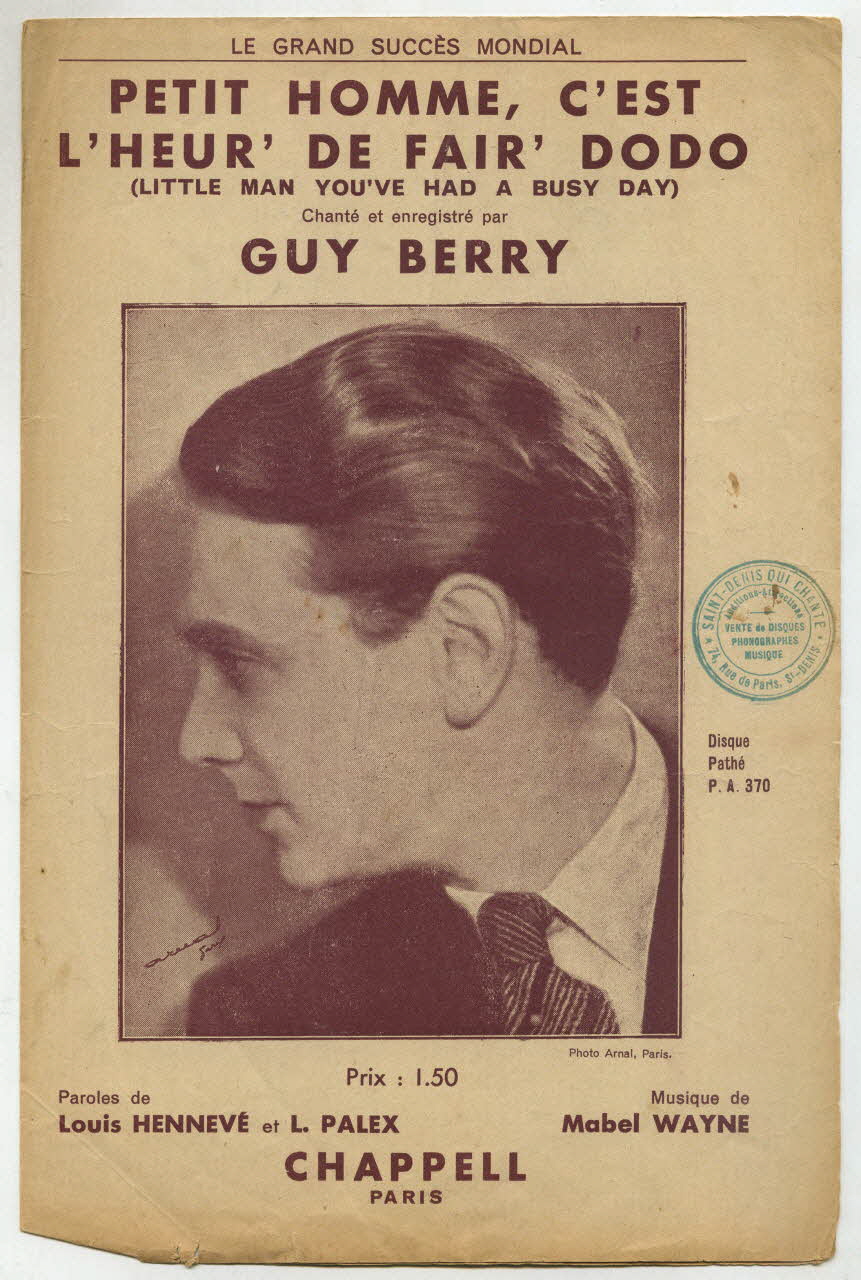 chanson petit format 1966.144.81 Photo