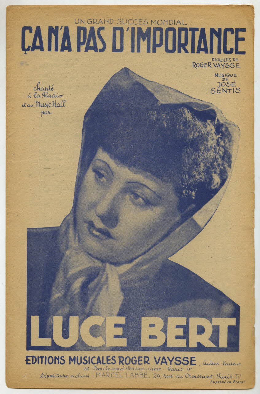 chanson petit format 1966.144.84 Photo