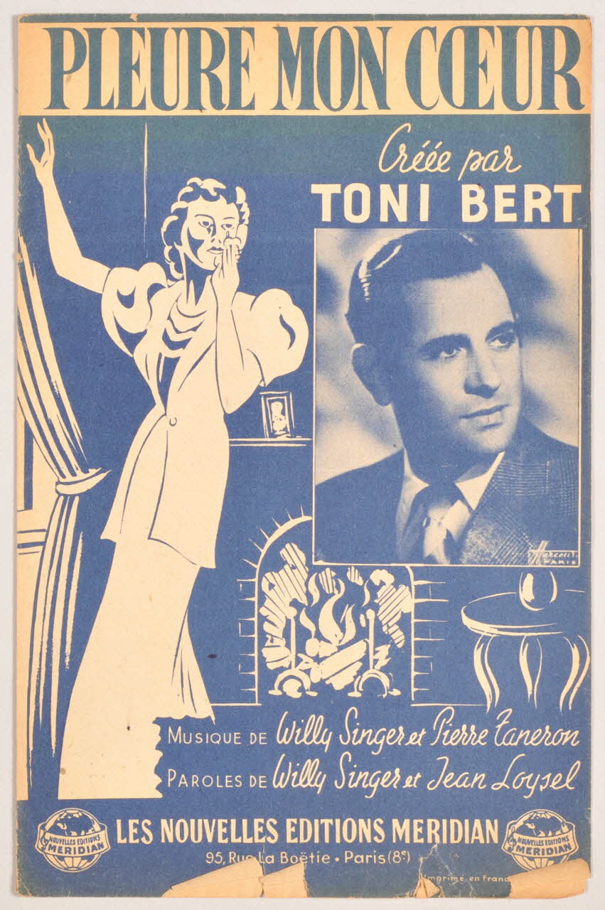Pierre Taneron ; Willy Singer ; Jean Loysel ; Toni Bert ; Méridian, Les Nouvelles éditions; chanson petit format Paris 8ème 1946 1966.144.90 Photo