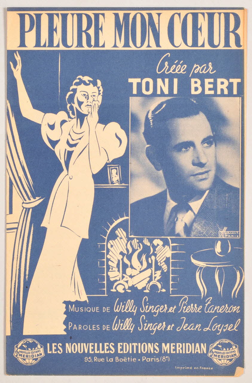 Pierre Taneron ; Willy Singer ; Jean Loysel ; Toni Bert ; Méridian, Les Nouvelles éditions; chanson petit format Paris 8ème 1946 1966.144.93 Photo