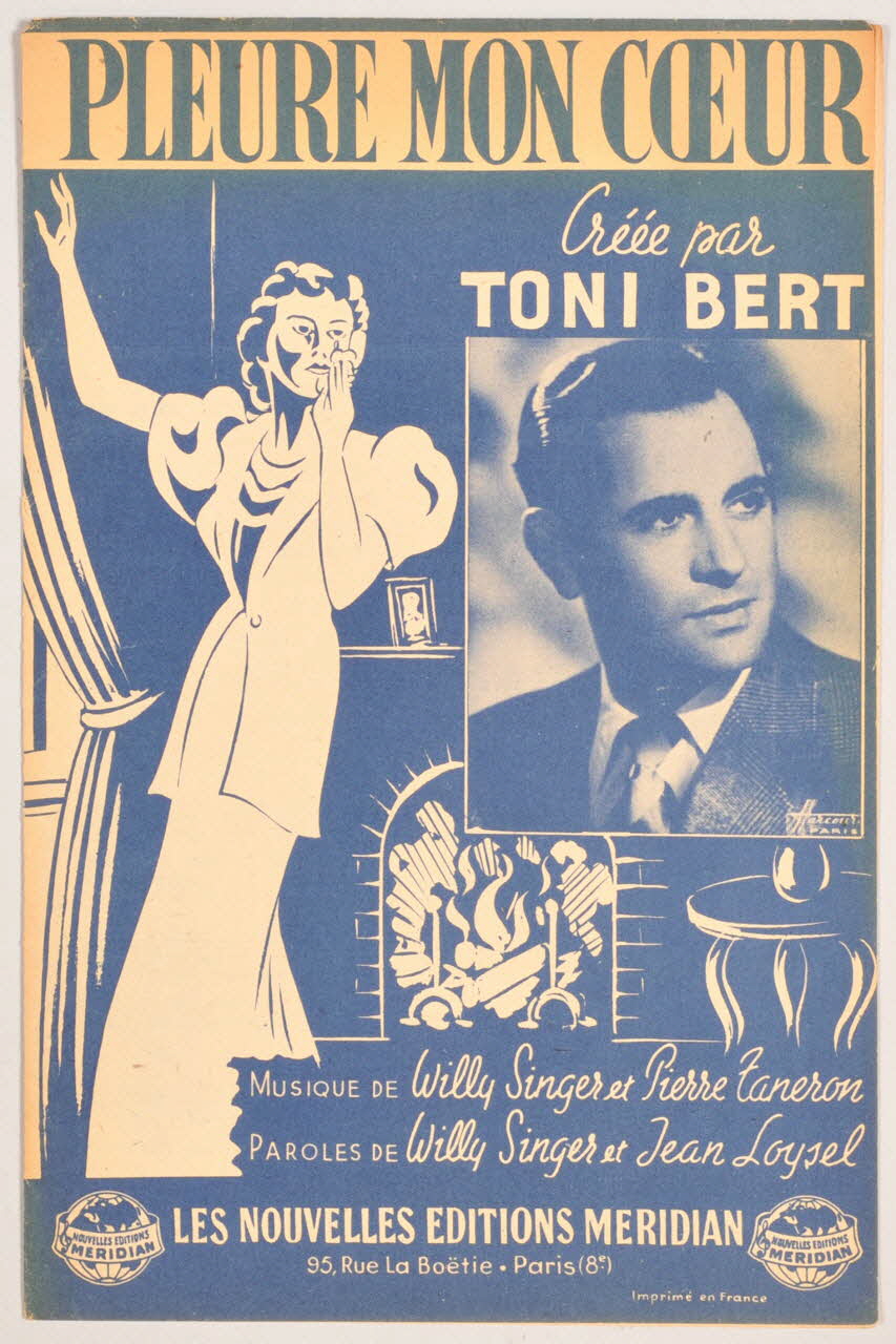 Pierre Taneron ; Willy Singer ; Jean Loysel ; Toni Bert ; Méridian, Les Nouvelles éditions; chanson petit format Paris 8ème 1946 1966.144.96 Photo