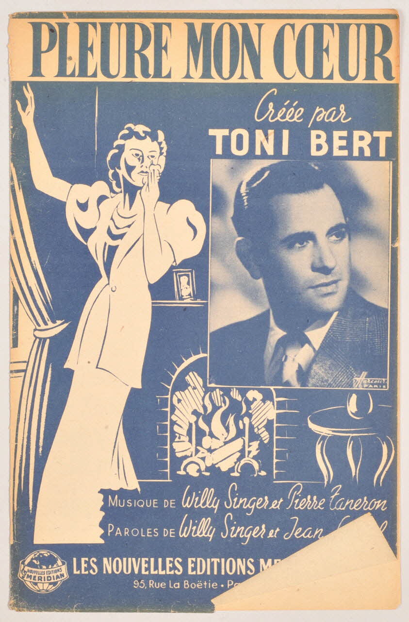 Pierre Taneron ; Willy Singer ; Jean Loysel ; Toni Bert ; Méridian, Les Nouvelles éditions; chanson petit format Paris 8ème 1946 1966.144.97 Photo