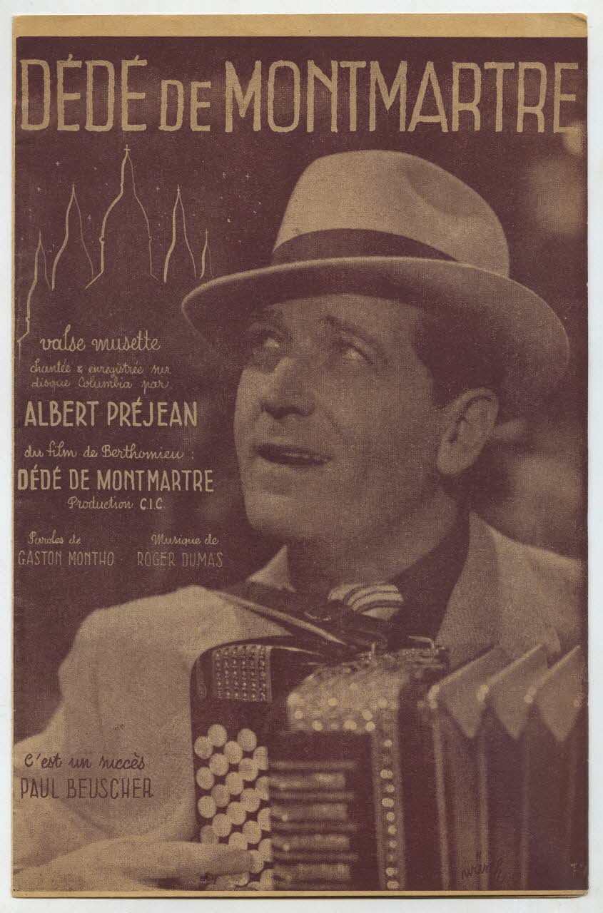 Roger Dumas ; Gaston Montho ; Albert Préjean ; Paul Beuscher chanson petit format Paris 4ème 1939 1966.147.8 Photo